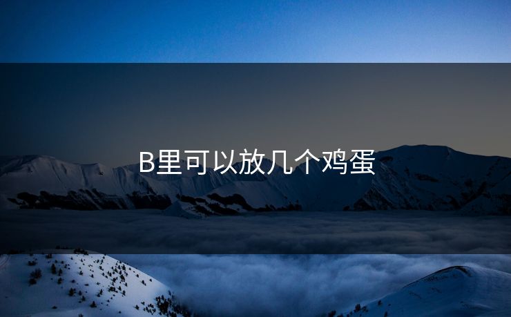 B里可以放几个鸡蛋